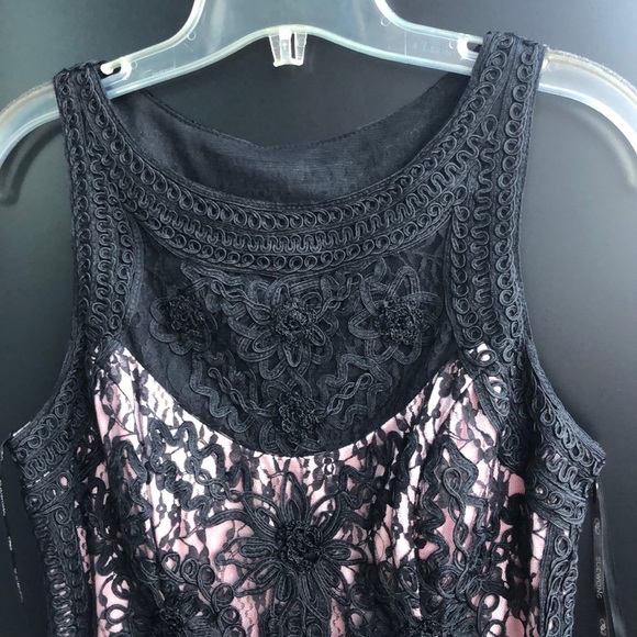 NWT Sue Wong Black and Pink Embroidered Dress - Picture 6 of 10